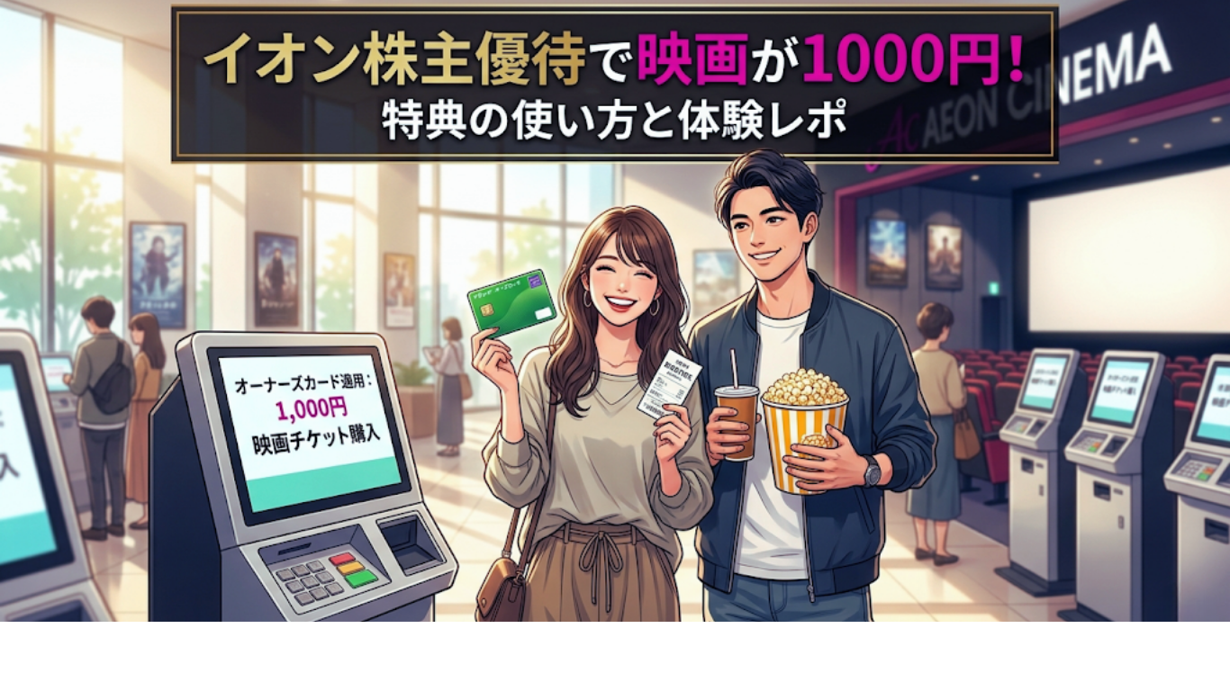 イオン株主優待で映画が1000円！特典の使い方と体験レポ